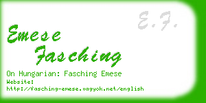 emese fasching business card